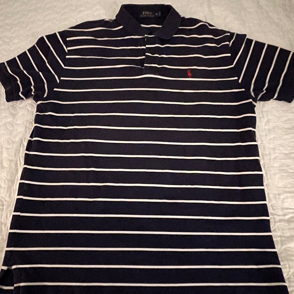 Vintage Navy and White Polo.